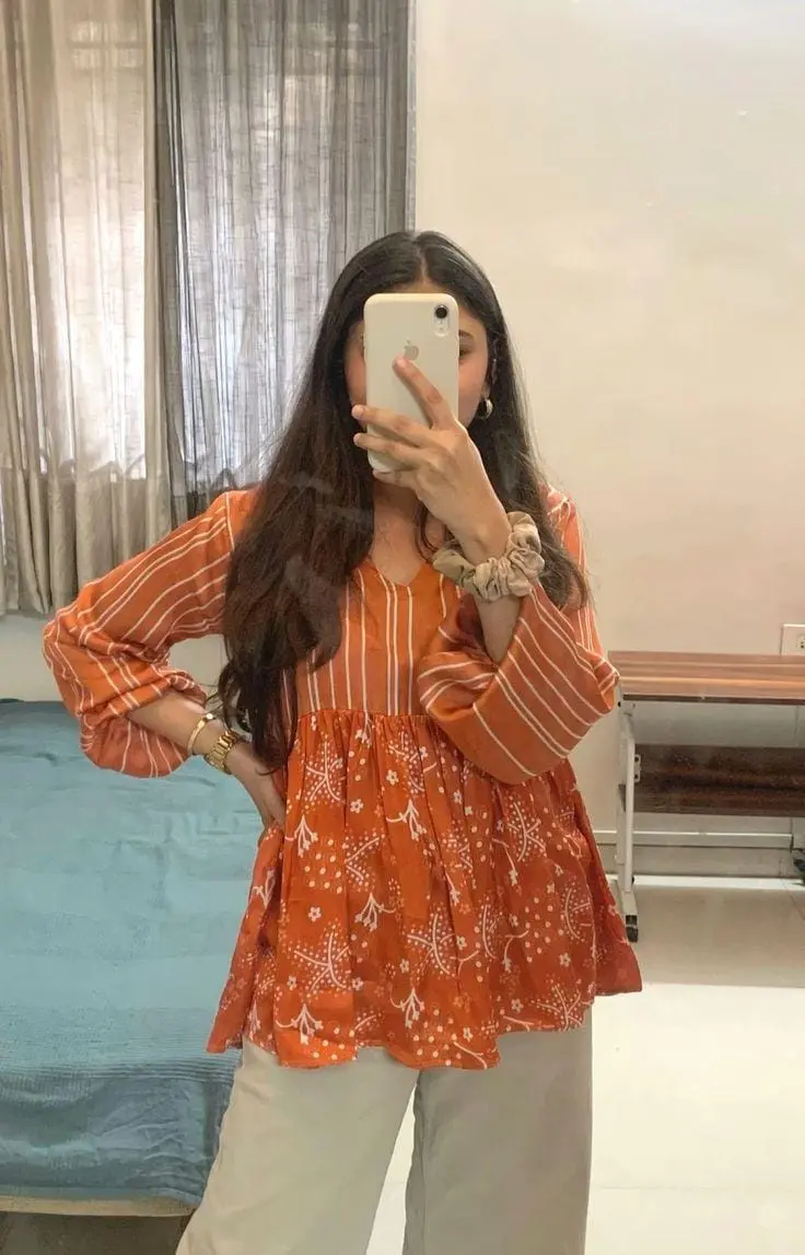 Latest-Trending-Western-Dresses-Store-orange-kurti
